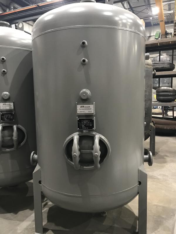 Painted hot water storage tank